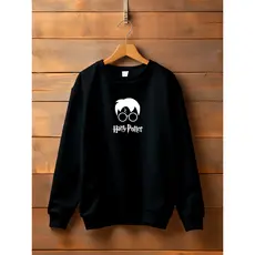 Moletom Estampado Blusa De Frio Flanelada Sem Capuz Harry Potter Moletom Unissex Feminino Masculino
