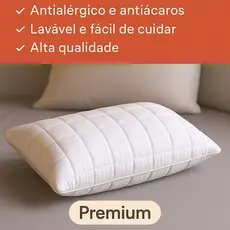 Kit 2 Travesseiros 50x70 Matelassê Perfil Médio Alto Revestimento Algodão e Poliéster Costura Overloque Branco ou Escuro