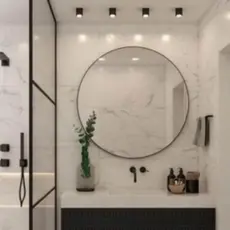 Espelho Redondo Adesivo Armário De Banheiro Decoração Para Quarto Sala Maquiagem