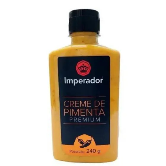 Creme De Pimenta Imperador Molho Premium 240g de Sabor Picante Extra Forte Mix Pimentas Churrasco