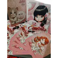 Convite Aniversario Infantil Jolie e sua Turma Princesa -8 Unidades-Festa e Decoração- Festa de Menina-Princesa