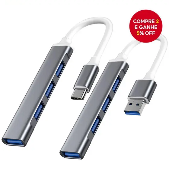 HUB USB USB3.0 OTG Type C Multi Splitter 4 Em 1 Adaptador Para Xiaomi Lenovo Macbook PC Laptop