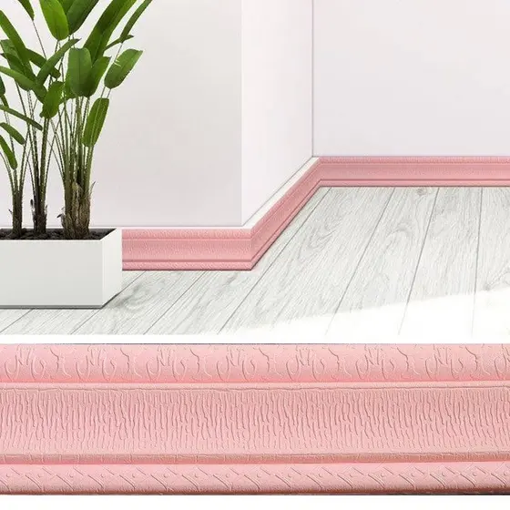 Tira De Parede De Espuma 3D Em Relevo – Borda De Canto Autoadesiva À Prova D'água , Decoração De Casa De 230 Cm