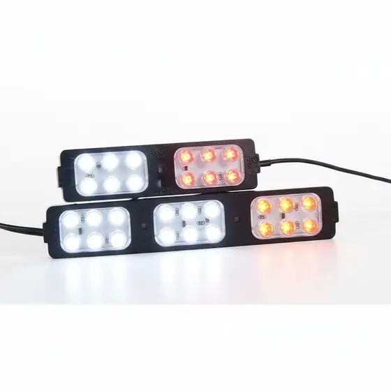Pisca-pisca de emergência para veículos com 12/18 LEDs vermelho e azul 12V 24V para caminhões e carros