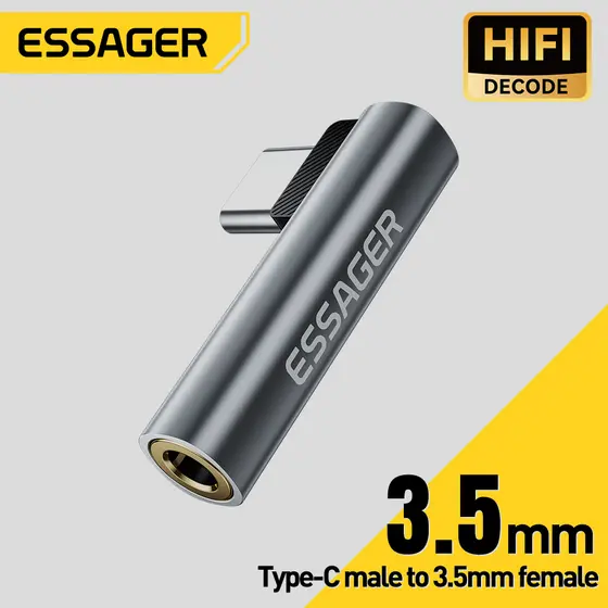 Conector Tipo C Em Forma De L Para Adaptador De Áudio De 3.5 Mm Iluminação iPhone 16 15 Samsung