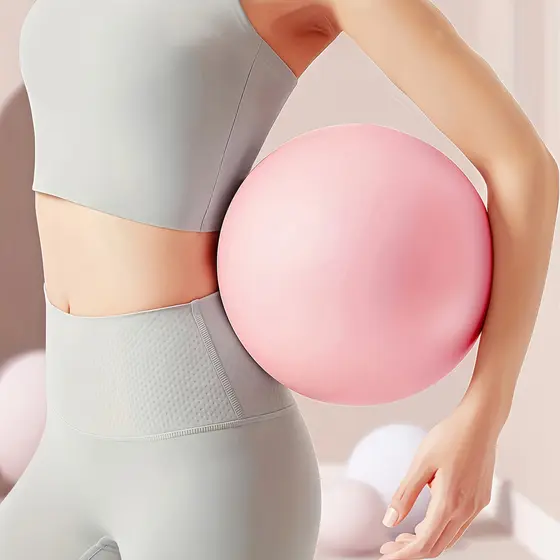 Bola de Exercícios Pequena, Mini Bola de Pilates de 9 Polegadas com Tubo Inflável, Bola de Yoga Mini Antiderrapante para