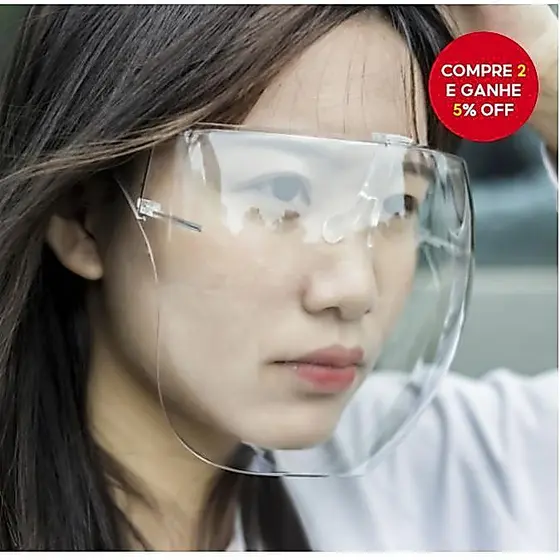 Grande Protetor Facial Acrílico Para Os Olhos , Ideal Adultos , Bicicleta E Uso Diário , Várias Cores Gradientes Disponí