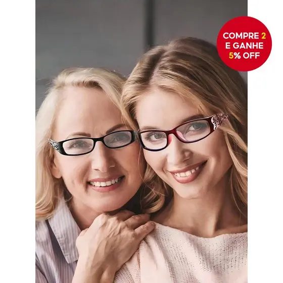 Óculos De Leitura 5/2/1pcs Moldura Retangular Com Design De Strass Floral Para Mulheres Homens Campus Trabalho Uso Diári