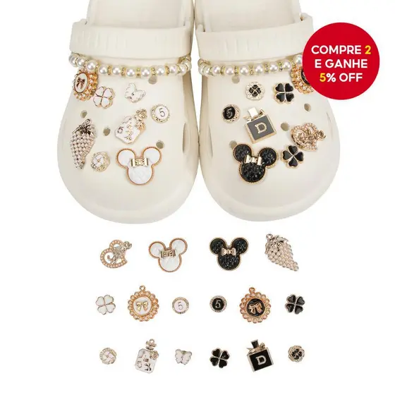 18 Peças Correntes De Amuletos De Sapato Para Crocs Crianças Faça Você Mesmo Acessórios De Clipe De Bota De Tornozelo Mu