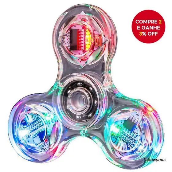 Novidade Múltiplas Mudanças LED Fidget Spinner Luminoso Mão Superior Spinners Brilho No Escuro EDC Alívio Do Estresse Br