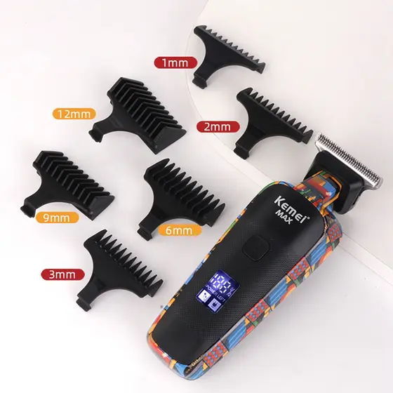 O Kemei Max5090 é um aparador de cabelo profissional para homens, com barbeador elétrico e máquina de cortar cabelo. É