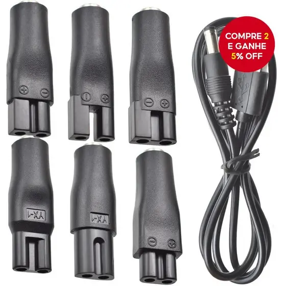 Conjunto De Carregador De Substituição , Adaptador USB Universal Para Máquina De Cortar Cabelo , Aparadores De Barba , B