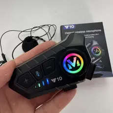 Fone de ouvido para capacete de moto com intercomunicador Bluetooth, alcance de transmissão de até 300 metros, para 2