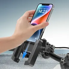 Suporte de celular estilo retrovisor para moto e bicicleta, com rotação 360°
