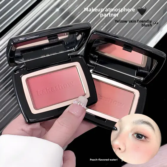 Paleta de Blush Gradiente Kakashow: Contorno, Realce, Bochechas, À Prova D’Água, Resistente ao Suor, Longa Duração,