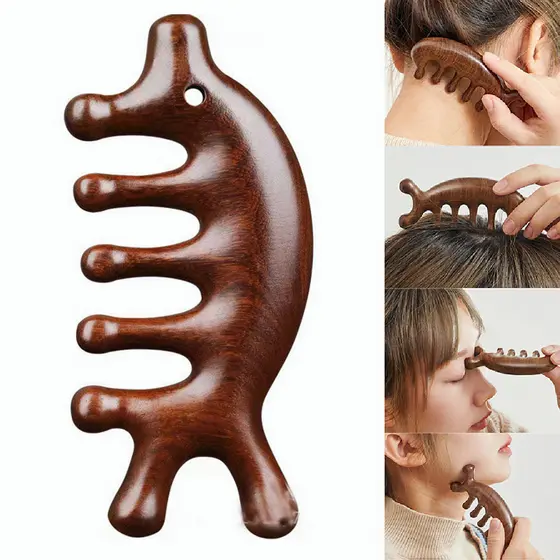 Pente De Sândalo Natural , Massageia O Couro Cabeludo , Evita Eletricidade Estática E Reduz A Perda De Cabelo
