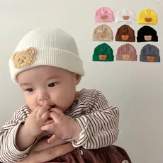 Gorro De Bebê De Urso De Desenho Animado – Chapéu De Inverno De Malha Macia Para Bebês E Crianças De 0 A 2 Anos