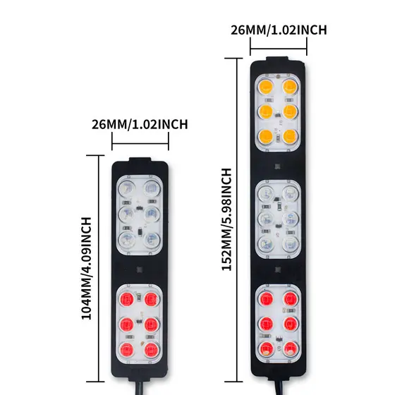 Nova Luz de Emergência Piscante Led Vermelha e Azul 12/18 para Carro e Caminhão, 12v 24V
