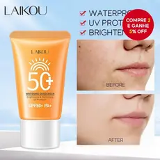 Creme Protetor Solar Clareador LAIKOU, Protetor UV, Bloqueador Solar Facial Iluminador, Creme Refrescante para o Dia 30g
