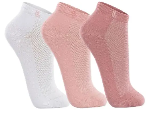 Meias Femininas Originais Para Homens E Mulheres-Pacote De 3 Pares | Algodão Respirável Com Padrões Delicados (Preto , B