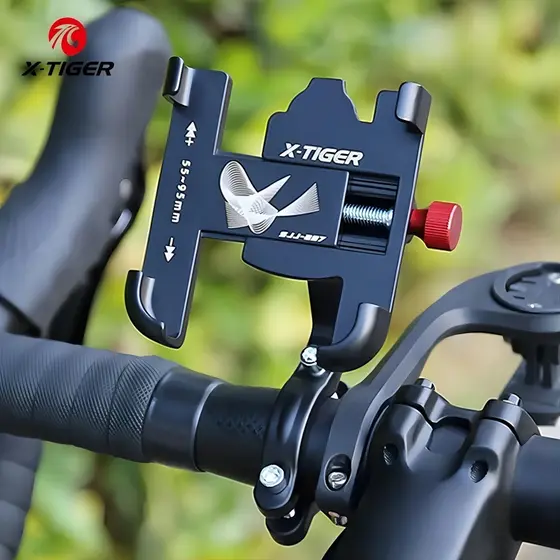 Suporte para Celular de Bicicleta X-TIGER Novo - Suporte de Liga Leve com Clip para Guidão de Bicicleta e Motocicleta,
