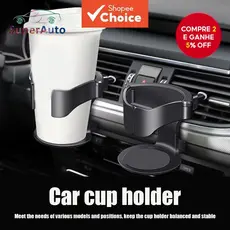 Cinzeiro suporte para copo multifuncional para ventilação de carro - suporte para bebidas e água no carro.