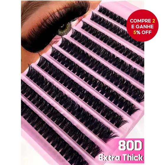 100D Cílios Individuais 8-16mm 200pcs Cílios em Cluster Visual Natural Bandeja Mista Extensão de Cílios DIY Volume