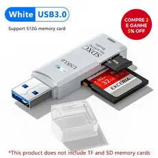 Novo Leitor de Cartão SD Adaptador de Leitura de Cartão de Memória Micro USB TF Alta Velocidade 2 em 1 para Celular, PC