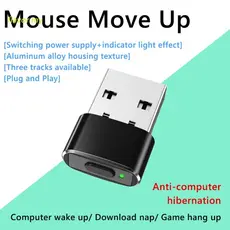 Novo Mini Mouse Jiggler Botão Liga/Desliga Simulador de Movimento do Mouse USB para Notebook e Computador de Mesa