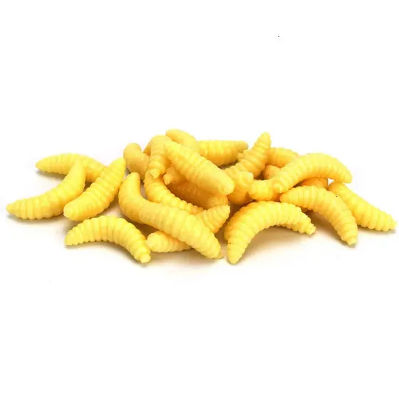 Novo Isca de Pesca 100 Pacotes Realista Minhoca Larva de Maggot Silicina Macia Isca Artificial para Peixes Gato, Tilápia