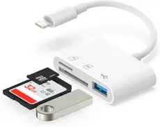 Leitor de Cartão iOS para Telefone 2 em 1  Cartão de Memória SD TF Câmera Visualizador USB Adaptador Apple 3 em 1
