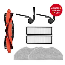 Acessórios para o Robô de Limpeza de Piso Xiaomi S40: Escova Principal, Escova Lateral, Filtro HEPA, Pano de Limpeza