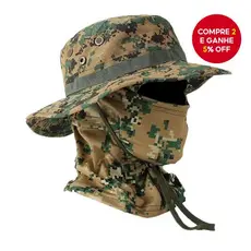 Balde Ao Ar Livre Chapéu Balaclava Conjunto Proteção Solar Pesca Caminhadas Tático Máscara Facial Capa De Cabeça Complet
