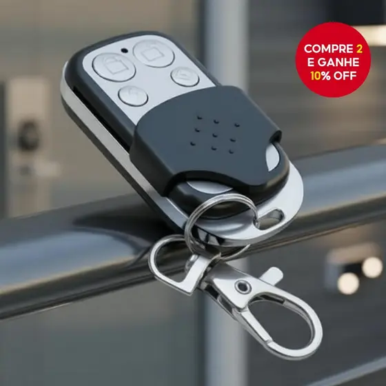 Controle Remoto Universal 433MHz para Portão de Garagem, 4 Botões