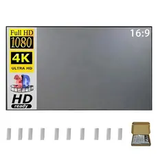 Tela de Projetor Portátil Dobrável Antirreflexo para Cinema em Casa / 84-130 Polegadas / 16:9