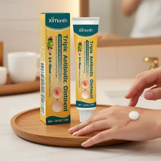 Pomada Triple Antibiótico Ximonth 28 g - Pomada de Primeiros Socorros Portátil para Cicatrização Rápida de Feridas