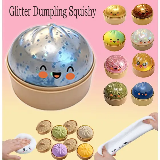 Simulação Dumpling Squeeze Toy Recuperação Lenta Alívio Do Estresse Soft Pinch Bun Com Vaporizador Para Crianças Adultos