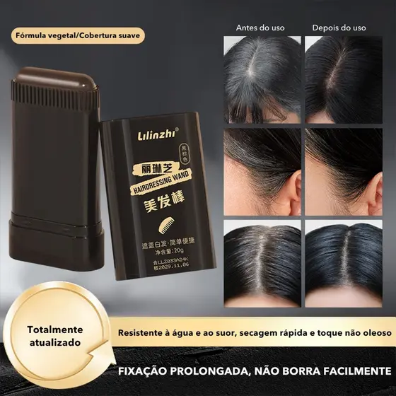 Bastão De Cor De Cabelo À Prova D'água E De Manchas Com Pente Tintura Resistente A Óleo Aparência Natural Fácil Aplicaçã