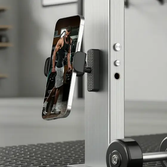 Suporte Magnético Forte 360° para Academia, Portátil para Android, Presente Ideal para Gravação de Treinos