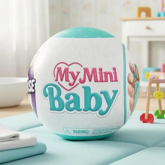 Zuru My Mini Baby - Bonecas Surpresa Colecionáveis Caixa Cega com Manta de Unicórnio e Carrinho de Bebê de Bolinhas