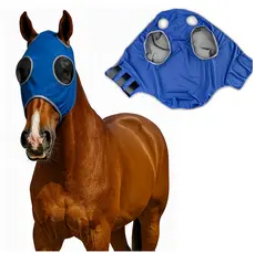 Mosca De Cavalo Respirável Elástica Máscara Mosquito Proteção Contra Insetos Capa Facial Para Cavalos