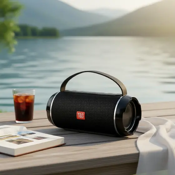 T&G TG116c Caixa de Som Potente, Caixa de Som Bluetooth Sem Fio TWS, Subwoofer Estéreo à Prova d'Água