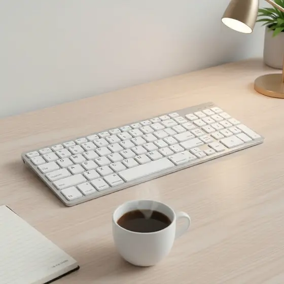 Teclado Bluetooth Fino para Apple Mac OS, Compatível com MacBook Air/Pro, iMac, Mac Mini, PC Mac