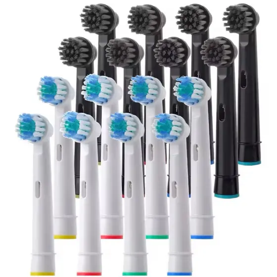 Kit 4/12 Refil Compatível Escova Elétrica Oral B Cabeça de Substituição de Escova de Dente Limpeza