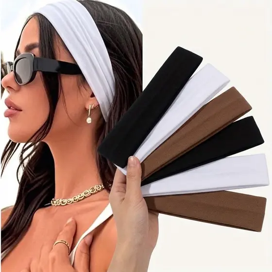 KIT 2 ou 3 Faixas de Cabelo Esportiva e Penteados Elástica Headband Academia Fitness Corrida Tiara