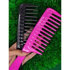 Pente dentes largos longo desembaraçador profissional para cabelos lisos e cacheados cor aleatória