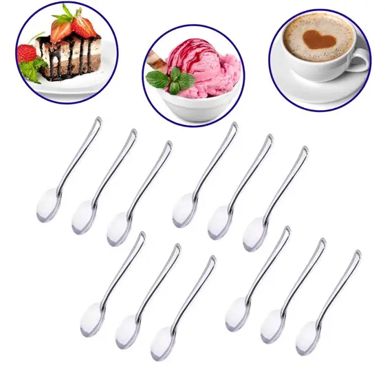 Kit 132 Colherinhas Café Chá Açúcar Aço Inox Restaurante Padaria Hotel Buffet