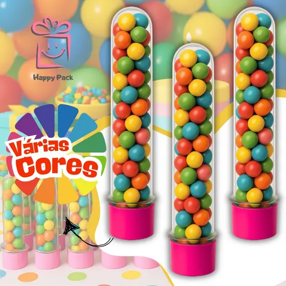 10~50 Tubete 13cm Várias Cores Kit Lembrancinha Festa Infantil Surpresa Aniversário
