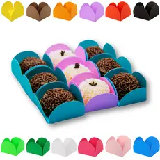 Forminhas para Doces 50/100/200/300/400 Docinhos Porta Forminha 4 Pétalas Brigadeiro Festa Aniversár