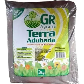 3KG Terra Adubada GR agrária Fértil Para Vasos Jardim Plantas Floreiras Canteiros pronto para uso!